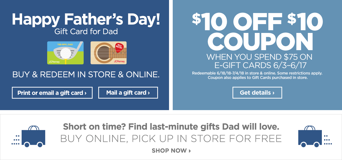 $10 off $100 coupon when you spend $75 on e-gift cards 6/3-6/17. Get details.