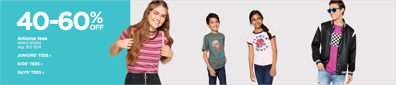 40-60% off Arizona tees, select styles