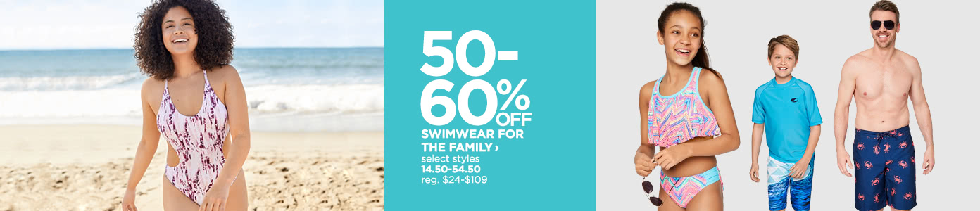 50-60% off Swimwear for the Family