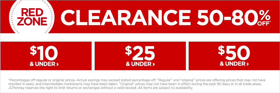 50-80% Off Clearance Red Zone