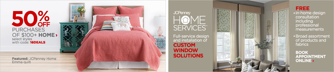 50% off purchases of $100+ Home, select styles with code: 16DEALS
