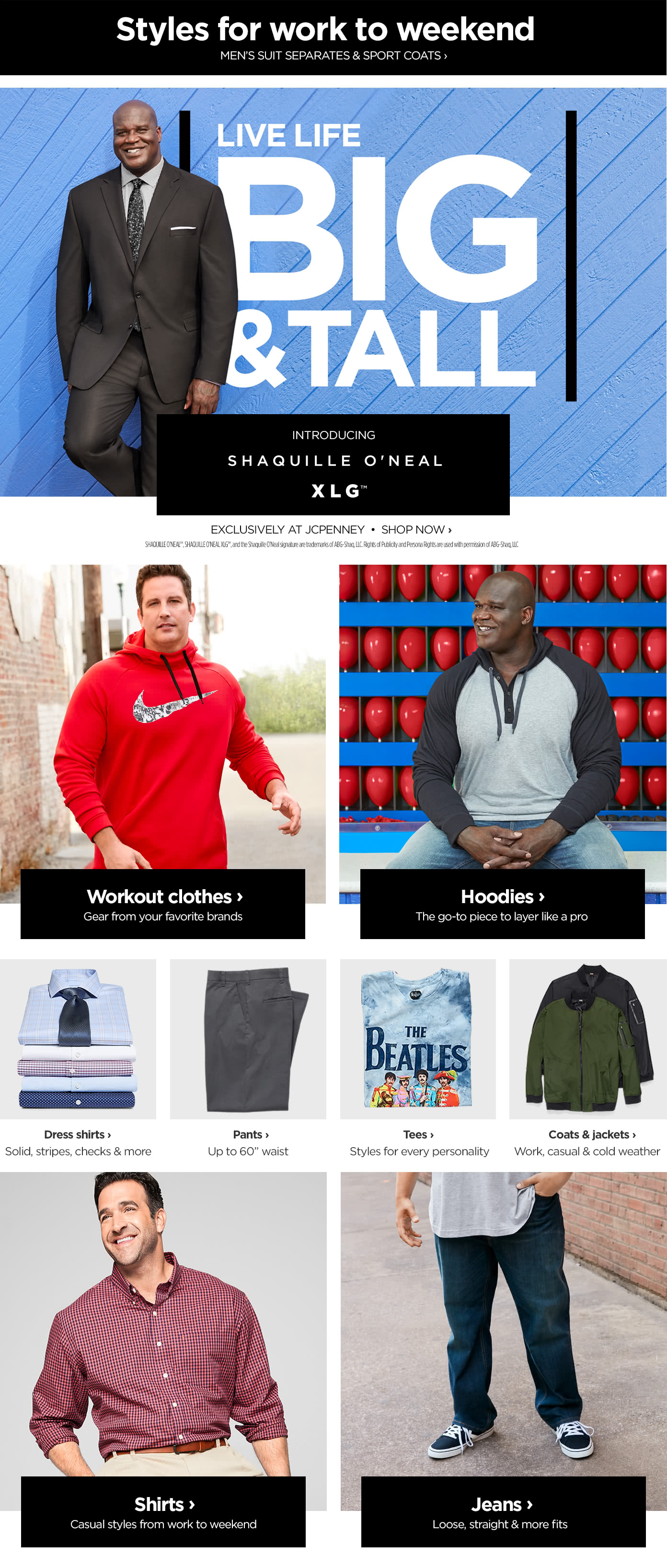 Shop Big And Tall Introducing Shaquille Oneal Xlg Ae8d0c22 2bc4 46ea 8b70 2091b178b9e9 