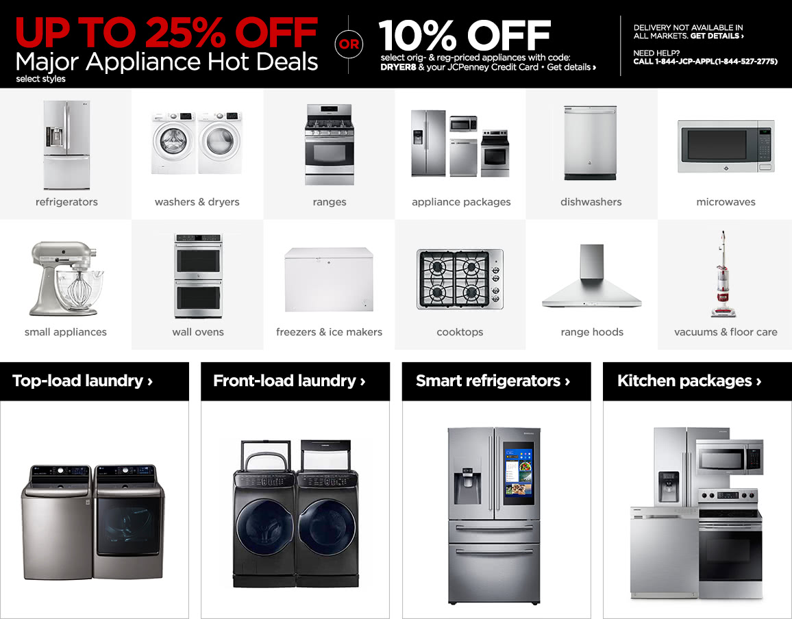 Up to 25% Off Major Appliance Hot Deals