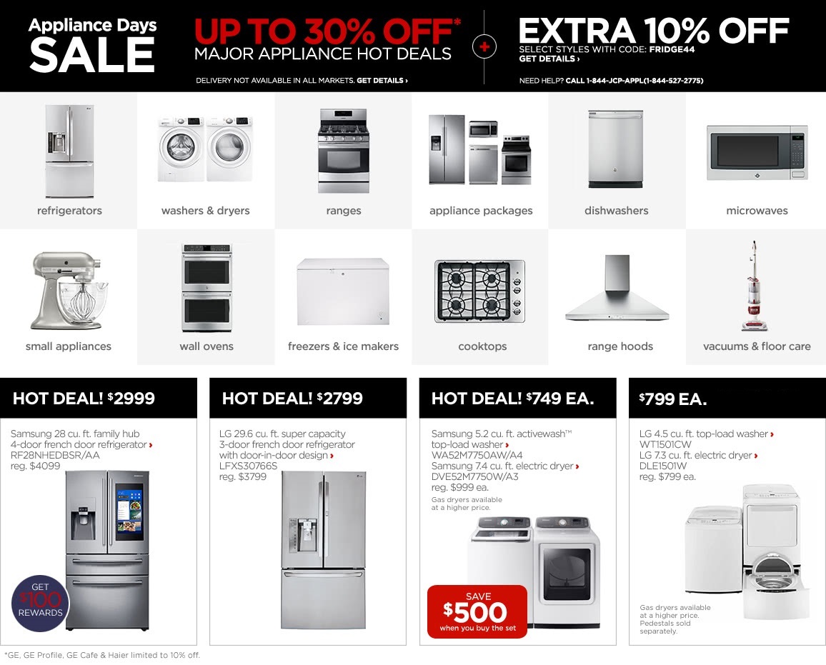 up to 30 off major appliance
