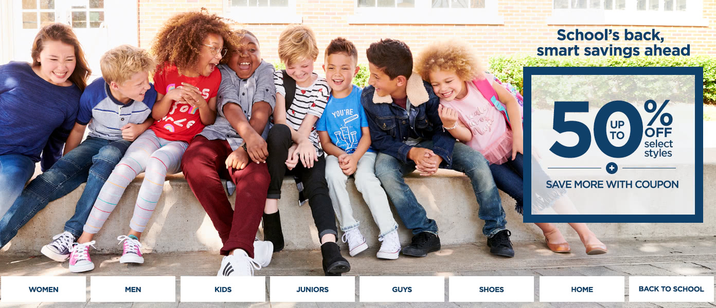 Up to 50% off Back to School