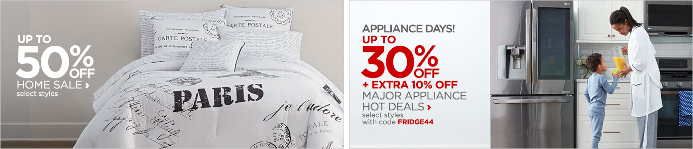 Up to 50% off Home Sale | Up to 30% off Major Appliance Hot Deals
