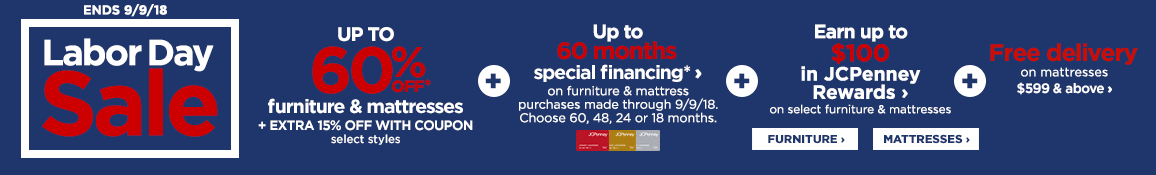 Up to 60% Off Furniture and Mattresses