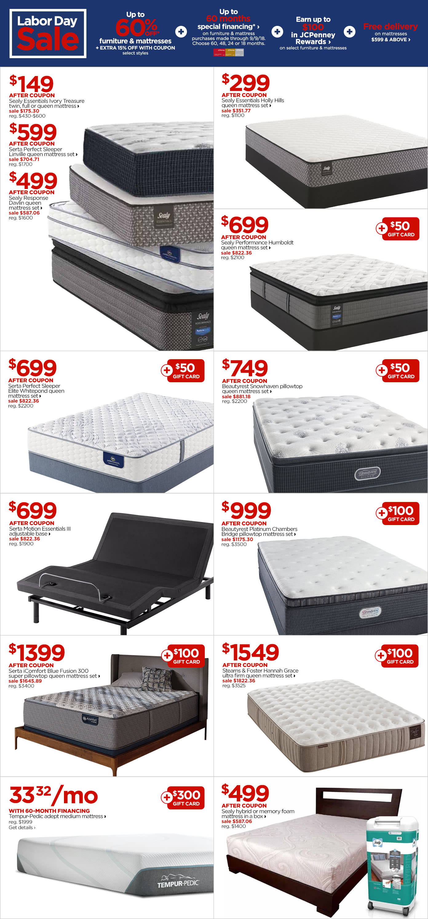 Mattresses, Brand-Name Mattress Sale - JCPenney