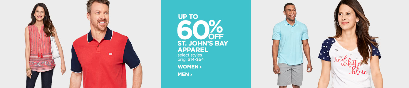 Up to 60% off St. John's Bay Apparel