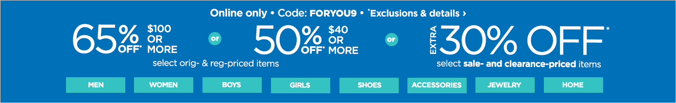use code FORYOU9